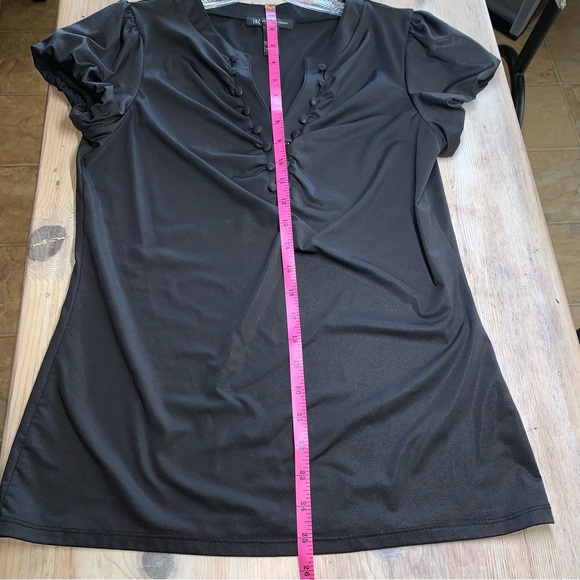 Black Puff Sleeve Button Detail Top - Picture 12 of 12